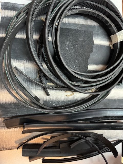 belt and rubber materials for processing